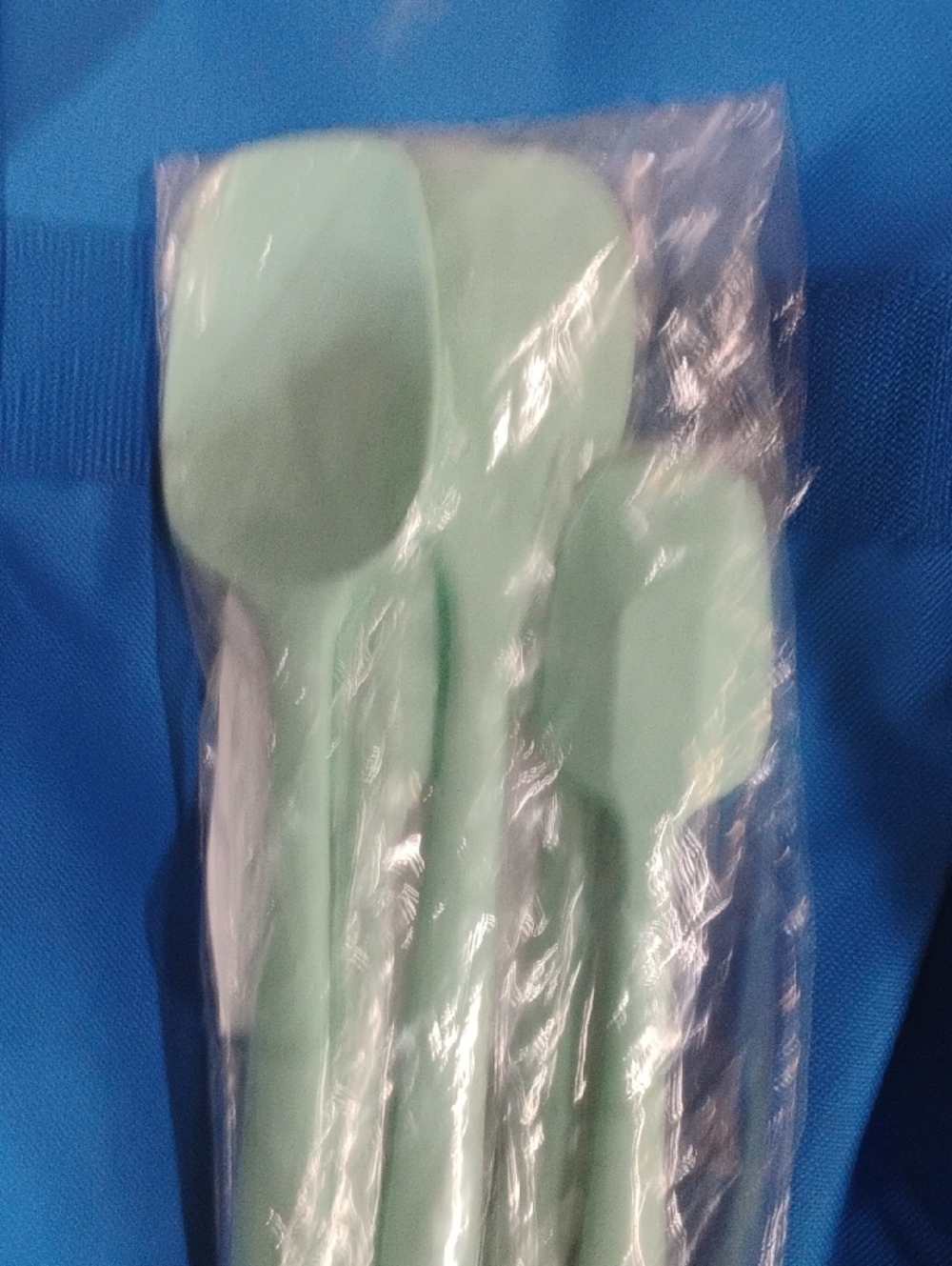 Mint Green Silicone Kitchen Spoon Set by